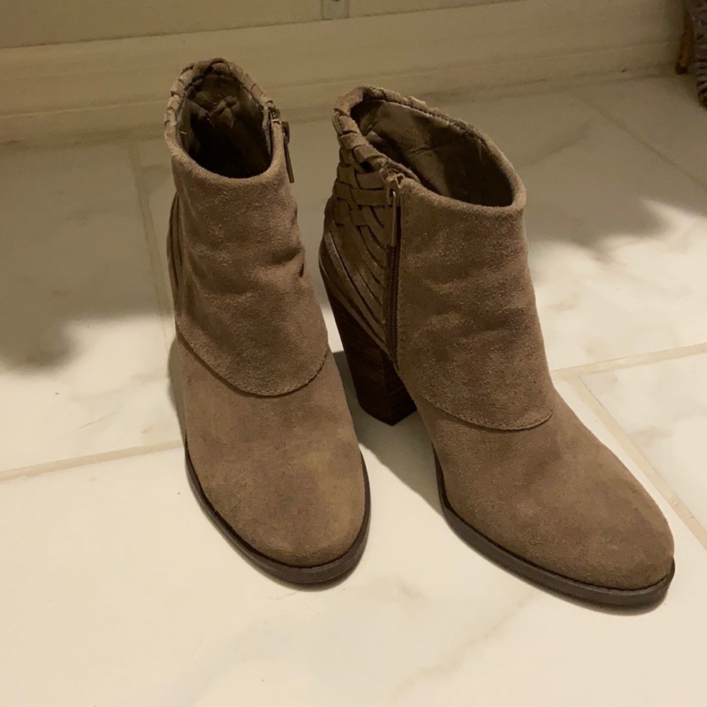 Suede ankle booties